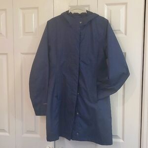 Eddie Bauer Classic A-Line Navy Rain  Jacket